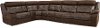 Brown 6 Piece 3x Manual Reclining Sectional Sofa - Denver