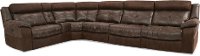 Microfiber 6 Piece 3x Manual Reclining Sectional Sofa - Denver