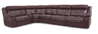 Brown 6 Piece 2x Manual Reclining Sectional Sofa - Denver