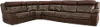 Denver Brown 6 Piece Power Reclining Sectional