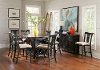 Black 5 Piece Counter Height Island Dining Set - Arcadia Collection