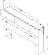 3432093 County Pine Full Size Bookcase/ Headboard (54 Inch) - Little Treasure -2