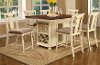 5 Piece Dining Set - Arcadia Bisque Counter Height Island