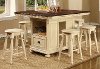 Bisque 5 Piece Counter Height Island Dining Set - Arcadia Collection