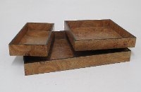 Medium Brown Rectangular Tray