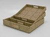 14 Inch Square Decorative Tray with Cut Out Handles