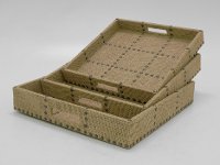 13 Inch Square Decorative Tray with Cut Out Handles