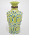 Lime and Turquoise Geometric Pattern Vase