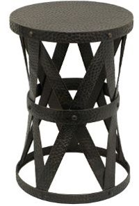 20 Inch Black Metal Accent Table