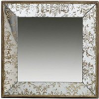 Antique Square Mirrored Tray