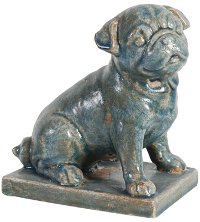 Sitting Pug Dog Sculpture