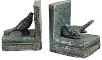 Multi-Color Bird Bookend Pair