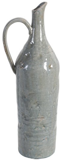 23 Inch Gray Vase with Handle