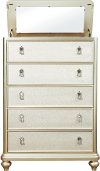 Clearance Traditional Champagne Chest of Drawers - Diva