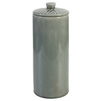 14 Inch Gray Lidded Jar