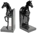 Black Horse Bookend Pair