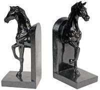 Black Horse Bookend Pair