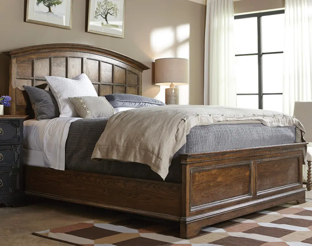 New Bohemian Oak King Bed-1