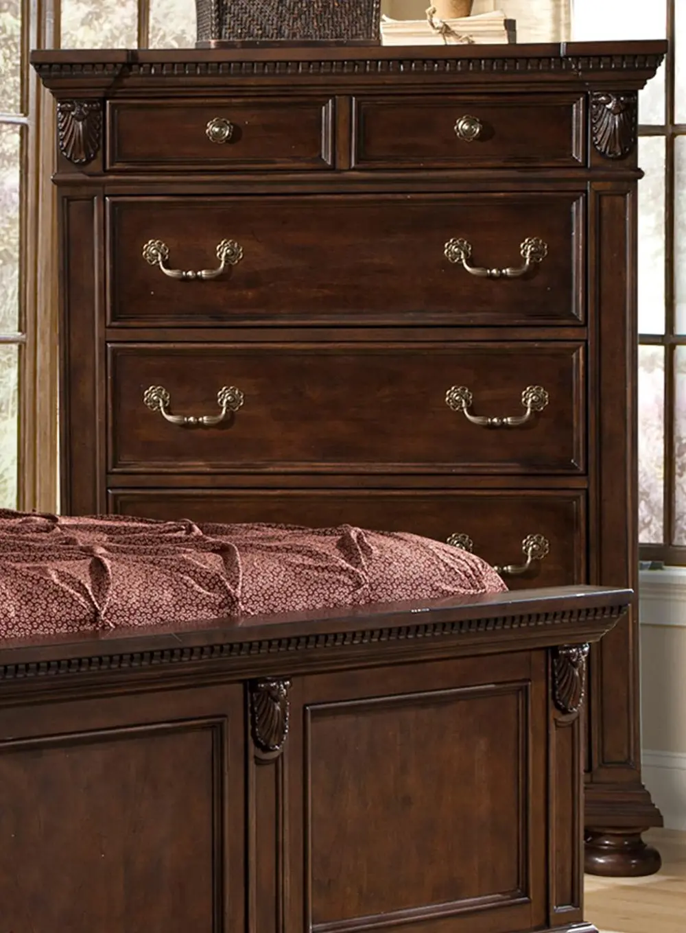 735-05/CHEST Giverny Gardens Cherry Chest of Drawers-1