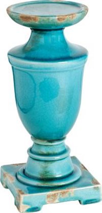 10 Inch Blue Candle Holder