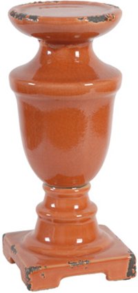 Orange 10 Inch Candle Holder