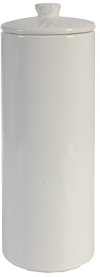 16 Inch White Lidded Jar