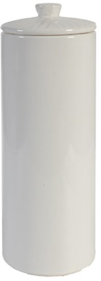 16 Inch White Lidded Jar