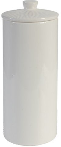 14 Inch White Lidded Jar