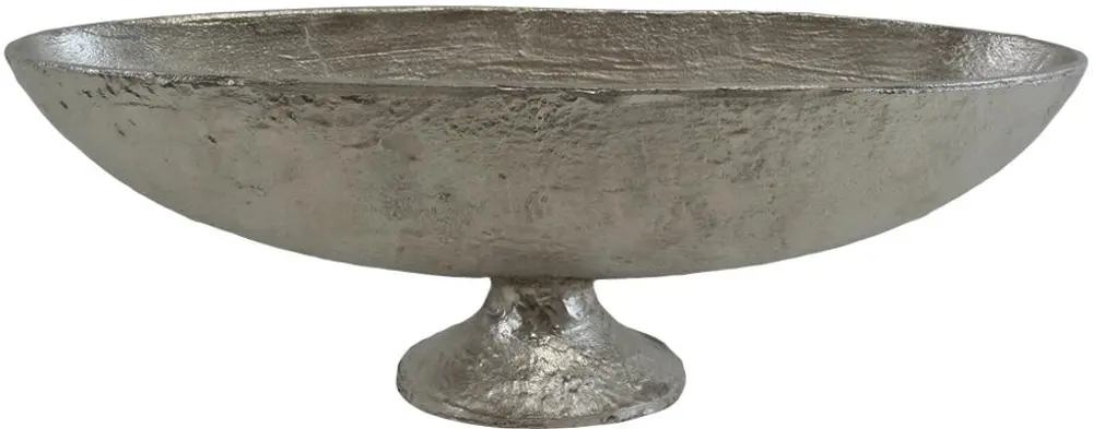 Aluminum Oval Tray on Footed Base-1