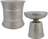 Clearance 18 Inch Silver Accent Stool
