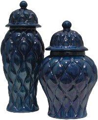 21 Inch Sapphire Blue Jar