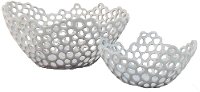 10 Inch White Nettie Ceramic Bowl