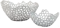 10 Inch White Nettie Ceramic Bowl