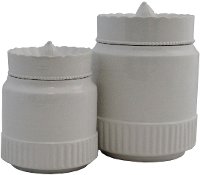 8 Inch White Canister