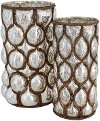 12 Inch Iron and Mercury Glass Lantern