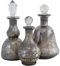 7 Inch Abrielle Mercury Glass Decanter