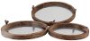 Medium Wood and Sheet Metal Round Tray