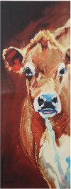 18x48 Inch Cow Canvas Wall Art