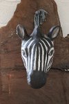 15 Inch Zebra Paper Mache Wall Mount