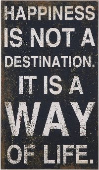 Happiness Is Not A Destination Wooden Wall Plaque