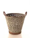 Metal Olive Basket with Handles