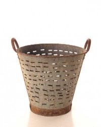 Metal Olive Basket with Handles