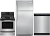 SS-3PC-ELE-PACKAGE Frigidaire 3 Piece Electric Kitchen Appliance Package with 18 cu. ft. Refrigerator - Stainless Steel