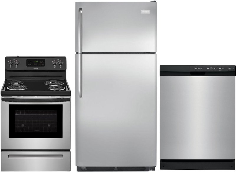 Frigidaire 3 Piece Kitchen Appliance Package with Electric ...