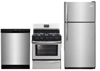SS-3PC-GAS-PACKAGE Frigidaire 3 Piece Kitchen Appliance Package with Gas Range - Stainless Steel
