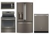 4PC-SLATE-ELE-PACKG GE 4 Piece Electric Kitchen Appliance Package with 27.8 cu. ft. French Door Refrigerator - Slate