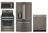 4PC-SLATE-GAS-PACKG GE 4 Piece Gas Kitchen Appliance Package with 27.8 cu. ft. Refrigerator - Slate