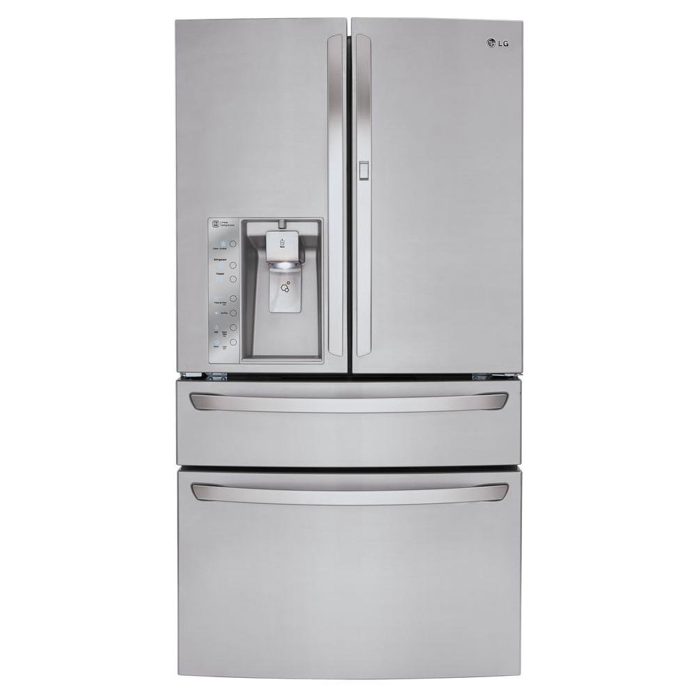 LMXS30776S LG 29.7 cu ft 4 Door French Door-in-Door Refrigerator - 36 W Stainless Steel-1