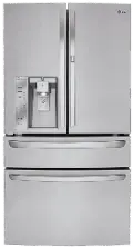 LMXS30776S LG 29.7 cu ft 4 Door French Door-in-Door Refrigerator - 36 W Stainless Steel