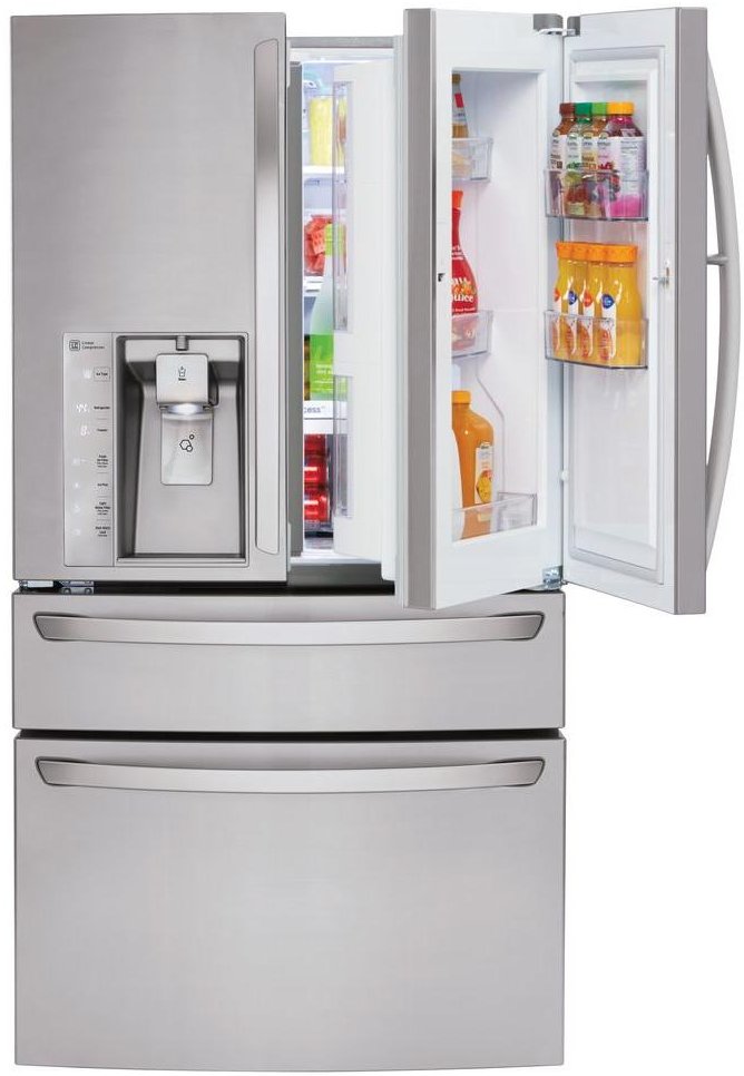 LMXS30776S LG 29.7 cu ft 4 Door French Door-in-Door Refrigerator - 36 W Stainless Steel-2